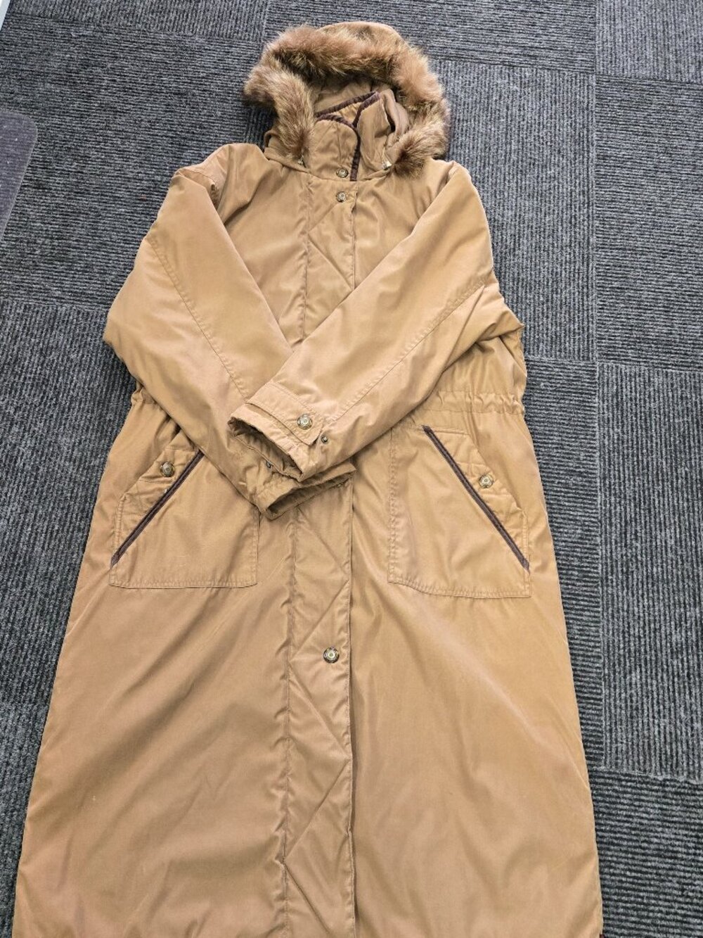 Vintage Woolrich Womens Parka Long Tan XL